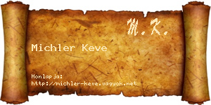 Michler Keve névjegykártya